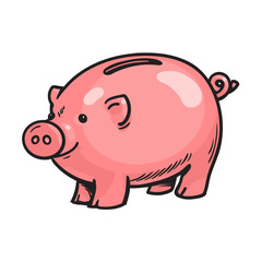 Cartoon piggy bank