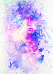 Goddess Woman in Cosmic space. Cosmic Space background. Marble Structure.