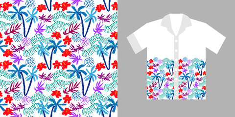 Tropical shirt design.