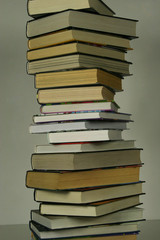 A stack of books on the table