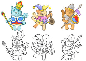 Funny cat set of images
