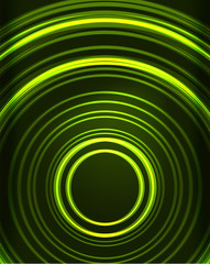 Neon circles abstract background