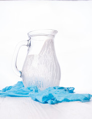 empty pitcher in which was yogurt