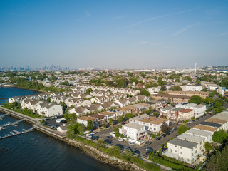 Fototapeta na wymiar Aerial Bayonne New Jersey