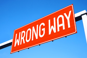 Wrong way - street sign