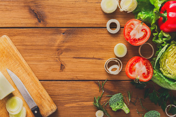 Cooking healthy food background