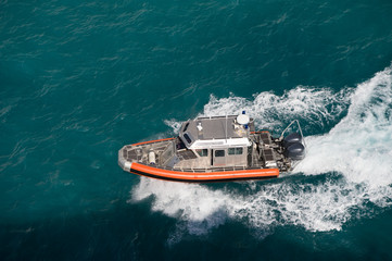 pilot Boat on blue water