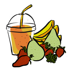 Pear Strawberrie Banana Smoothie