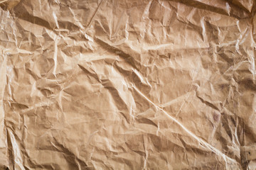 brown crumpled paper texture or use for background