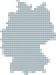 Fototapeta na wymiar Carte de l'Allemagne pixel