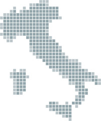 Fototapeta na wymiar Carte de l'italie pixel