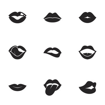 Icons for theme women's lips