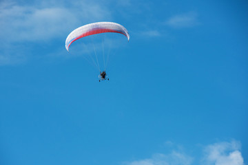 Paragliding in mountains