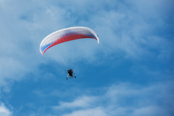 Paragliding in mountains