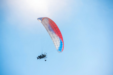 Paragliding in mountains