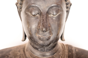 Fototapeta na wymiar Stone buddha head 