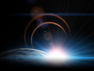 Beautiful earth in space
