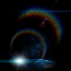 Beautiful earth in space