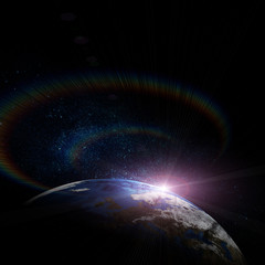 Beautiful earth in space