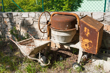 Portable concrete mixer