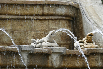 frog fountain