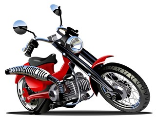 Vector Cartoon Motorbike. Available EPS-10 vector format separated by groups and layers for easy edit