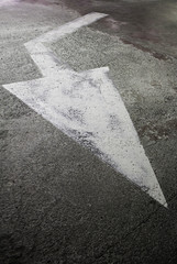 Indication arrow on the road