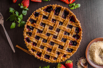 Berries rustic tart