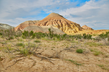 Aktau mountains in Altyn-Emel National Park, Kazakhstan