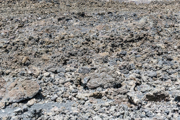 Volcanic lava rock on Mount Etna in Sicily