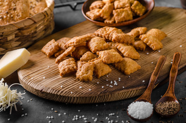 Homemade cheese crackers