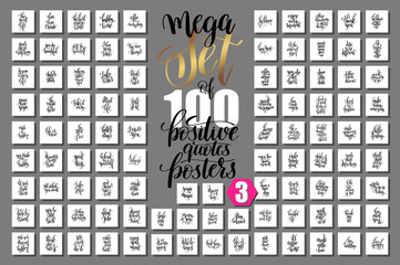 mega set of 100 positive quotes posters, motivational and inspir