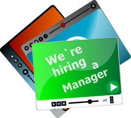 We Are Hiring a manager. Video media player set for web, minimalistic design
