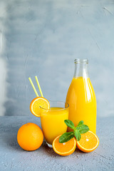 Fresh Orange Juice Summer Concept Copy Space