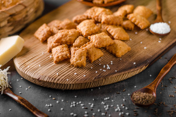 Homemade cheese crackers