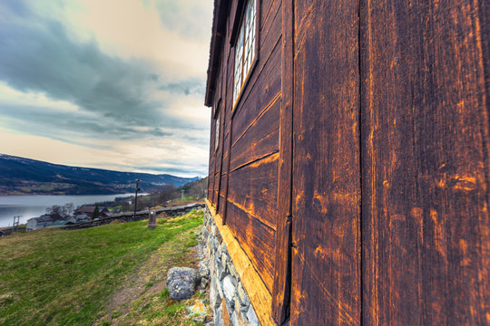 Lillehammer, Norway - May 13, 2017: Garmo Stave Church in Lillehammer, Norway