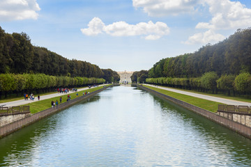 royal palace garden in the city of caserta