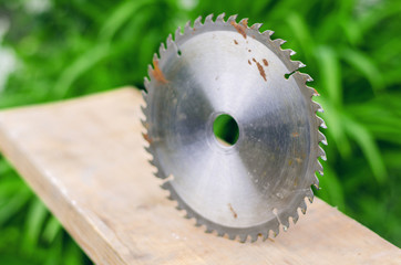 Circular saw blade disk.