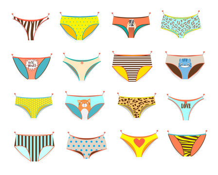 Funny female panties of different kinds.
