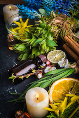 Aromatherapy. Dry flowers. Healing Herbs