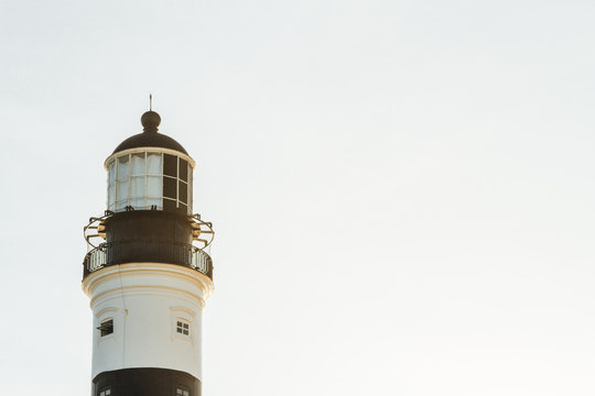 Barra lighthouse at sunset in Salvador, Brazil