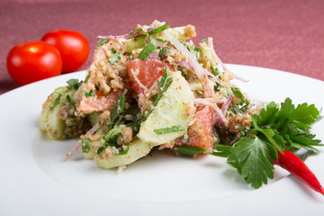 Traditional uzbek salad