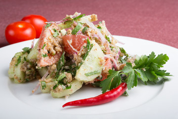 Traditional uzbek salad