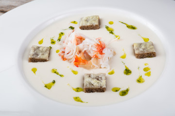 Crab meat soup