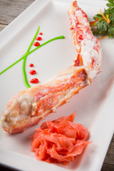 Prepared crab leg