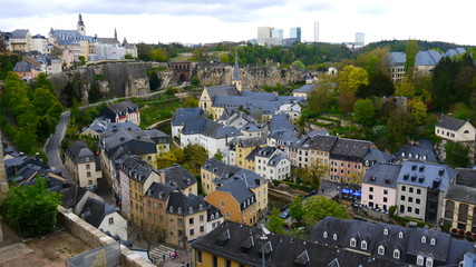 View of Luxembourg city. Luxembourg picture of the old town. The historic city of europe