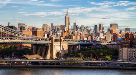 New York City - Bridge - And Buildings  