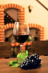 Naklejka na ściany i meble Glass of Red Wine