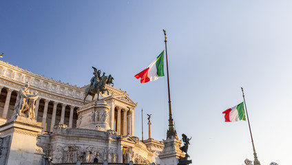 The Vittoriano Monument is a monument to the first king of the united Italy, Victor Emmanuel II.