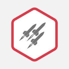 Isolated hexagon with missiles
